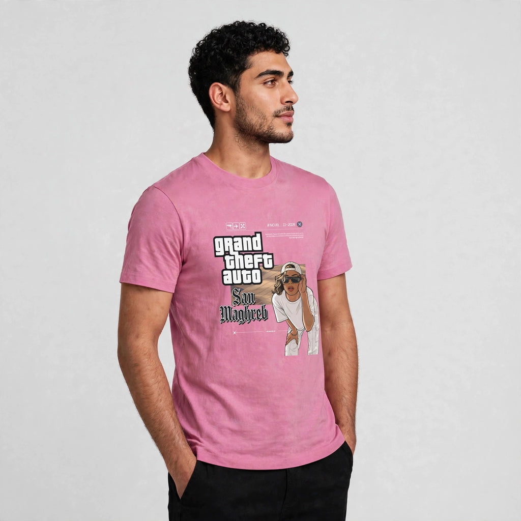 T-Shirt GTA San Maghreb - Pink