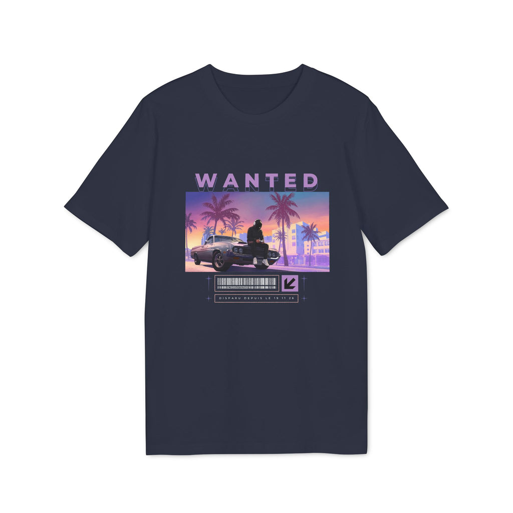 Copy of T-Shirt GTA Humour Wanted - Blue Navy