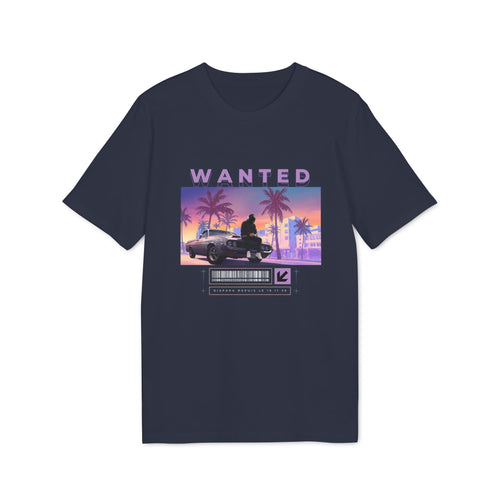 Copy of T-Shirt GTA Humour Wanted - Blue Navy